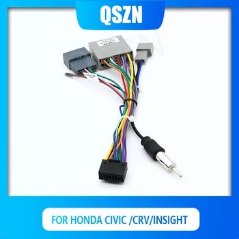 QSZN DVD Za Honda CRV Državljanske Vpogled Pas Napeljava Kablov avtoradio 16 Nožični Napajalni kabel