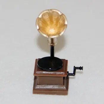 1:12 Mini Phonograph Način Miniaturni Lutke Zlitine Duševno Gramofonskih Lutke Hiša Pohištvo Dekoracija Lutke Kit