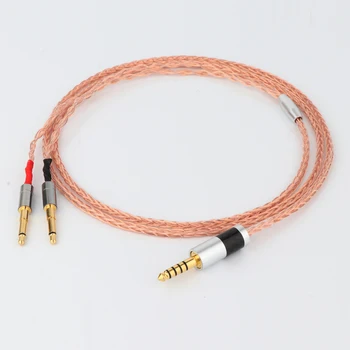 1 kos Hi-fi Avdio 8cores 4.4 mm do 2,5 mm moški vtič za Slušalke Kabel Audio Nadgradnjo Kabel