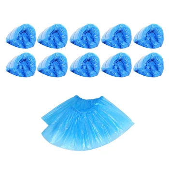 100 kozarcev za Enkratno uporabo Plastičnih Čevljev Zajema Čiščenje Vrhnji Zaščitna Modra