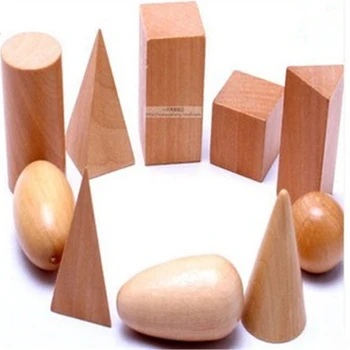 10Pcs/komplet Dojenček Lesene Montessori Igrače Skrivnost Vrečko Geometrijo Bloki Niz Izobraževalnih Kognitivne Otroci Igrače