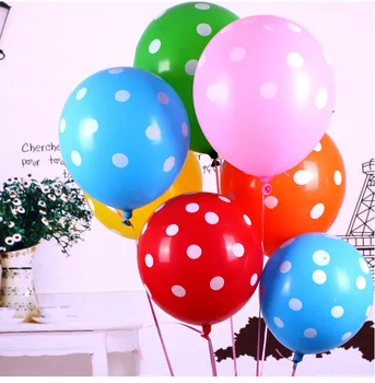 10pcs/lot 12 Belo Točko Latex balon Lebdi zraka kroglice napihljivi poroko, rojstni dan Točka baloon dekoracijo globos igrače