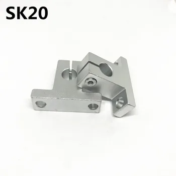 10pcs SK20 20 mm linearnih ležajev železniškega gredi podporo XYZ Namizni CNC Usmerjevalnik SH20A Brezplačna Dostava
