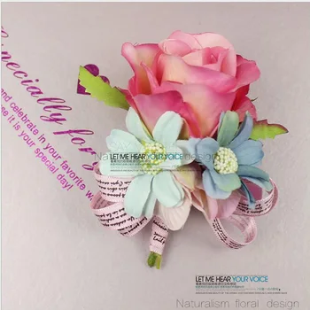 10Pcs/Vrečko Umetno Rose Corsage poslovnih praznovanje gostje corsage cvetje, poročni groomsmen broška svate dobave