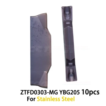 10pcs ZTFD0303-MG YBG205 ZCC obračanja orodje 3 mm slovo in utorov, ki se vstavi za nerjavečega jekla