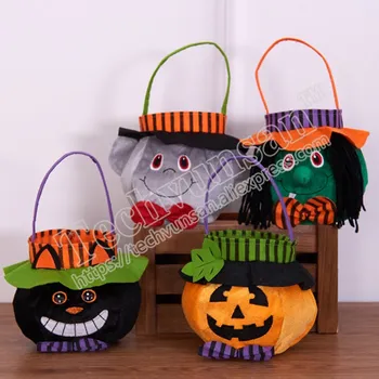 10piece/veliko Halloween okraski v vrtcu Ustvarjalne otroke darila Candy Bag Tri dimenzionalni bučna torbici