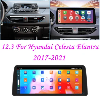 12.3 palčni 128GB Avto Radio Hyundai Celesta Elantra 2017-2021 Android10 Auto Stereo CarPlay Video Wifi, GPS Navigacija Toplote Enota