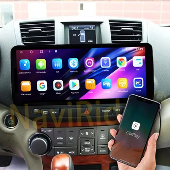 12.3 palčni, 1920*720 Zaslon Android 12 Avtomobilski Stereo Radio Za Toyota Highlander 2007 - 2013 Multimedijski Predvajalnik Videa, GPS Navigacijo