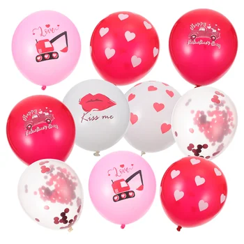 12pcs Praznično Valentinovo Balon Elegantna Valentinovo Balon Oskrbe Dekor