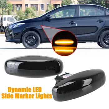 12V Avto, Vključite Opozorilne Lučke LED Strani Marker Svetilk, Utripajoče Kazalnik T10 W5W Avtomobilski Pribor za Toyota Vios Yaris 2014-17