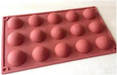 15 Votlini polkrožne Silikonsko Plesni DIY Čokolada Jelly Milo Sladkarije Ledu Pladenj