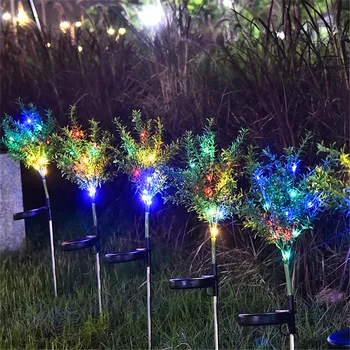 15LEDs Solar Powered Nepremočljiva Prostem LED Sončni Vrt Svetlobe Simulacijo Božično Drevo Obliko LED Vrtne luči za Vrt Dekor