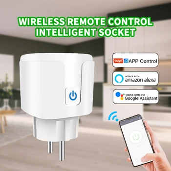 16A/10A WiFi Smart Vtič v Vtičnico Z Power Energy Monitor EU Plug Tuya APP Nadzor Dela Z Alexa Google Domov, Ni Moč Monitor