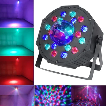 18 LED RGB DMX512 Fazi Ravno Par Razsvetljava Dj Učinek Disco Party Počitnice Božič Čarobno Žogo Par Luči Klub Poročni Show Luči