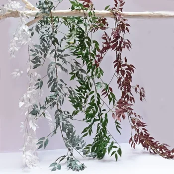 180 cm/70in Umetnih Rastlin Simulacije Rattan Willow Listi DIY Garland Venec Božično Drevo Visi za Doma Stranka Dekor Božič