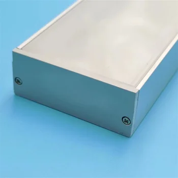 1m/kos Eloksiran Kvadratnih Aluminum LED kanal profil z mlečno difuzor in končne kape