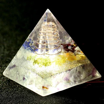1pc Smolo Energična Piramida s Kristalno Kamna, Gramoza, Rose Quartz Kristal Ametist Stolp Okraske za Dekoracijo Doma