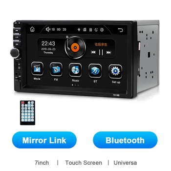 2 Din avtoradio 7 Palčni Zaslon na Dotik Stereo Sprejemnik Zaslon Stereo Bluetooth, FM MP5 SD USB Predvajalnik S Kamero