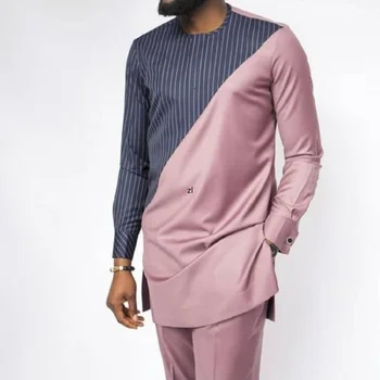 2 Kos Obleko Afriške Dashiki Obleko Mens Trak Tiskanja Vrhovi Hipi Hlače Moški Modni Muslimanskih Določa Thobe 2022 Evropske Oblačila