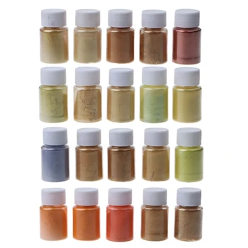 20 Barv Kozmetični Razred Pearlescent Naravnih Mica Mineralnih Prahu Epoksi Smolo Dye Pearl Pigment DIY Nakit Obrti, Izdelava