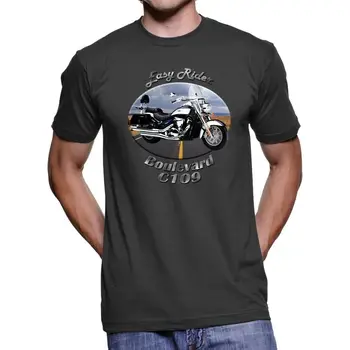 2019 Vroče prodaje 100% bombaž Japonske motocikle Boulevard C109 Easy Rider Moške Temne T-Shirt Tee majica