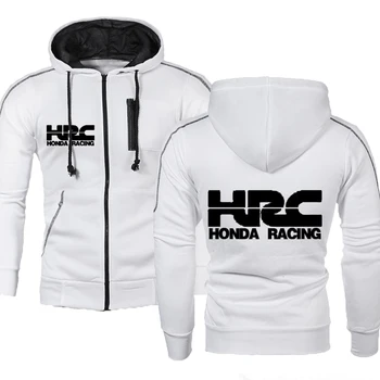 2020 nov Moški pulover s kapuco HRC dirko motocikel Avto Logotip Tiskanja Priložnostne Hip Hop Harajuku Dolgimi Rokavi, zadrgo Moški Suknjič Sweatshirts