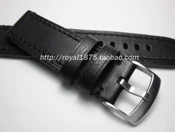 2020 visoke kakovosti Italija Pravega Usnja Watch Trak 18 19 20 21 22 mm Watch Band Black Watchband za Hamilton Mido Longines Seiko