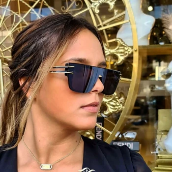 2022 Novo Poletno Modo, Edinstvena Kvadratnih Sončna Očala Ženske Blagovne Znamke Letnik Gradient Sončna Očala Ženski Črni Odtenki Oculos De Sol