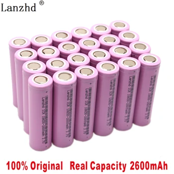 24pcs 18650 baterije za ponovno polnjenje Li-lon 3,7 V 2600mAh baterija za Električni vrtalnik Igrače Elektronske cigarete