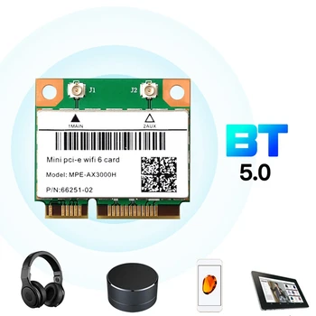 2974Mbps Wifi 6 Bluetooth5.0 Tri Band 2,4 G/5 G/6Ghz 802.11 AC Brezžični Adapter AX200 Mini PCI-E Omrežja Wlan MPE-AX3000H