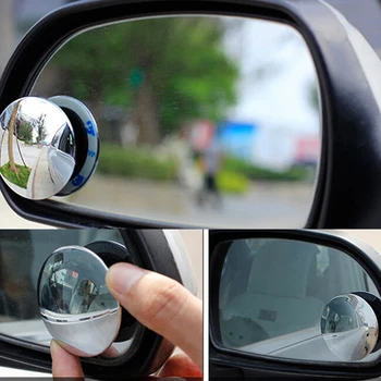 2pcs Avto Rearview Nastavljivo Univerzalno Konveksno Ogledalo za parkiranje varnost 360 Stopnja širokokotni Krog blind spot ogledalo