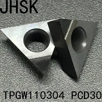 2pcs TPGW110302/04/08 PCD30 Vstavite Diamantno rezilo orodja, ki se Uporabljajo za Aluminij Polikristalni diamanta orodja za cnc PCD