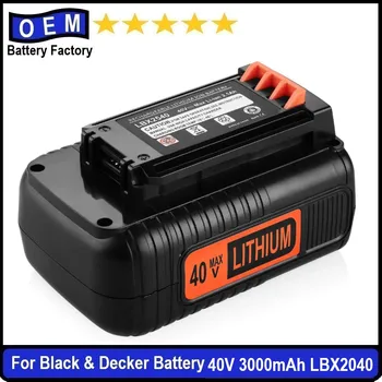 3.0 Ah Nadomestna Baterija za Black and Decker največ 40v Baterije LBX2040 LBXR36 LBXR2036 LST540 LCS1240 LBX1540 LST136W Litij -