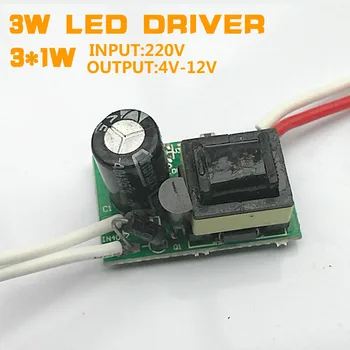 3*1W LED driver LED Transformator LED lučka za voznika high power/5730 voznik visoke kakovosti brezplačna dostava