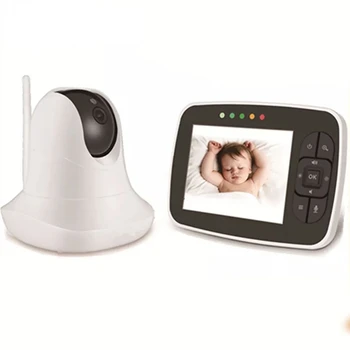 3.5 palca Velik Zaslon, Baby Monitor Ir Nočno Vizijo Brezžični Video, Barvni Monitor s Lullaby Daljinsko Pan-Tilt-Zoom Fotoaparat