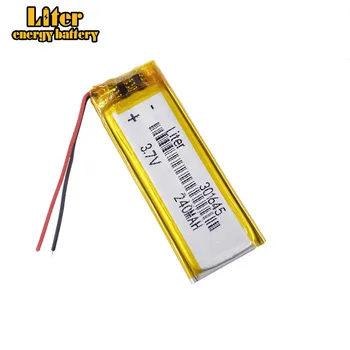 3,7 V litij-polimer baterija 301645 240MAH MP3 zvočni posnetek pero Bluetooth slušalke točke branje pero wirel