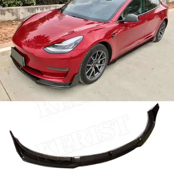3 Kosov za Tesla Model 3 Leta 2016 2017 2018 2019 Ogljikovih Vlaken Sprednji Odbijač Lip Spojler