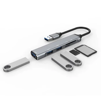3-Port USB Docking Station Card Reader HUB USB Tip-C Tip Splitter Mini 2-v-1 Bralnik Kartic za SD TF Micro SD za Windows miniquest poskuse na
