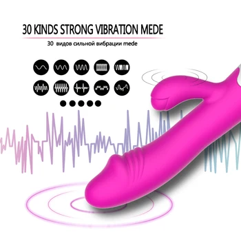 30 Hitro G Spot Vibrator Rabbit Vibratorji Dvojno Vibracij, Vodotesno Silikonsko Ženske Vagine, Klitoris Massager Sex Igrače Za Ženske