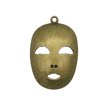 30pcs-Antique Bronze Masko Čare Obesek, Nakit, Izdelava 40x26mm