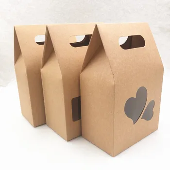 30pcs Kraft papir, Kraft Papir Rjavi stand up okno hrane/čaj pakiranje torbe recikliranega papirja vrečko za poroko/Darilo/Nakit/Hrana/Bonbone Škatle