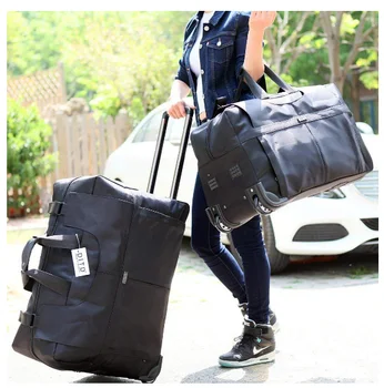 32 Palčni Potovalne torbe za voziček moških Vozni vrečke kovček, velike zmogljivosti, Ženske na kolesih vrečko potovalne prtljage torba na kolesih