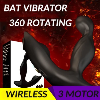 360 Ratoting Analni Vibrator Prostate Vibracije Vagina Massager moških Dildos Analni Butt Plug Daljinski upravljalnik Sex Igrače za Odrasle Trgovina