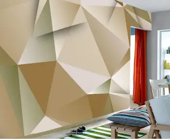 3D geometrijsko abstraktne dnevna soba v ozadju stene lepo pokrajino ozadja