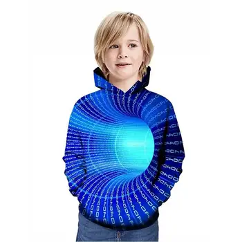 3D Tisk digitalni tisk Fantje Hoodies Coats Pomlad Jesen Otroci Majica Vrhnja oblačila Oblačila Otrok Dolgimi Rokavi Pulover Vrhovi