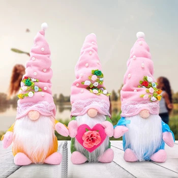 3PC Valentinovo Okraski Gnome cilinder Pearl Cvet Brezosebna Lutka Darilo Tkanine Lutka Gozd Starejših Dekoracijo