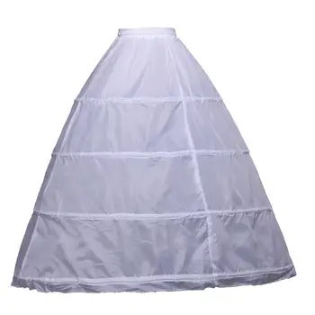 4 Obroče Crinoline Petticoat Dolžina Tal Žogo Obleke Pol Underskirt Listki Za Poroko Obleko 2022