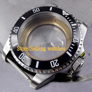 43mm iz Nerjavečega Jekla safirno steklo Watch Primeru za ETA 2836 mingzhu 2813 miyota 82 vrsto Gibanja C09
