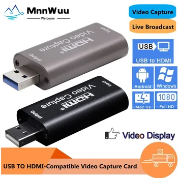 4K Video Capture Card USB 3.0 USB2.0 HDMI je združljiv Grabežljivac Diktafon za PS4 Igra DVD kamere Kamere za Snemanje Živo