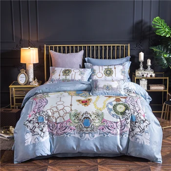 4Pcs 2018New Tehnologijo Digitalnega Tiska, luksuzni posteljnina določa kraljica kralj velikost rjuhe Stanja prevleke bedclothes